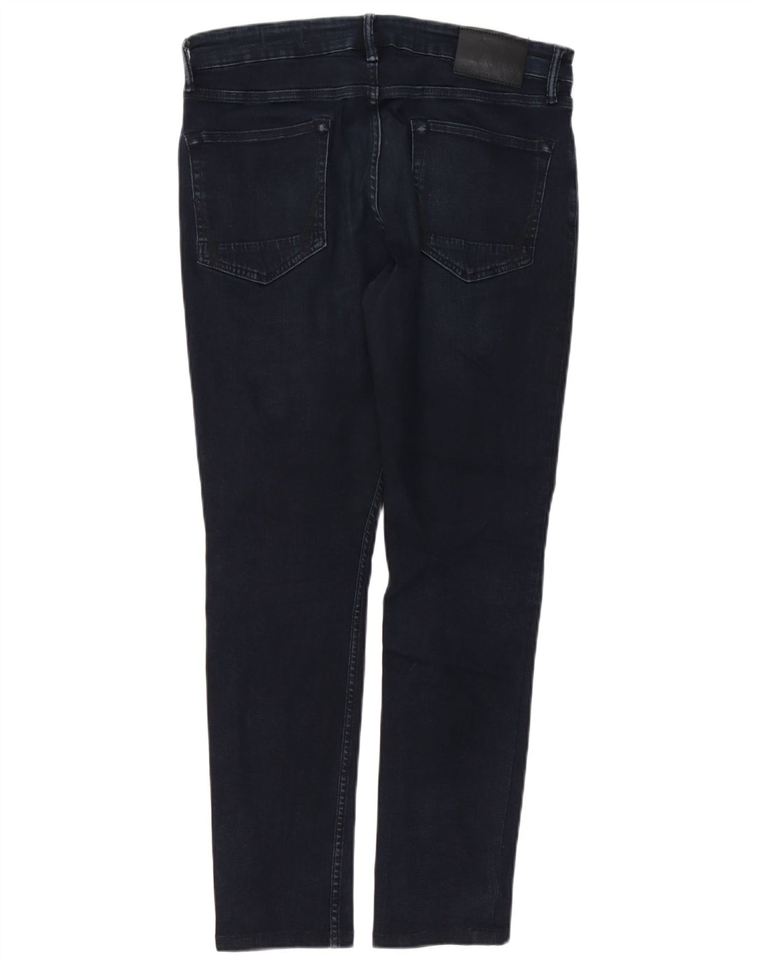 ALL SAINTS Masculino Cigarette Slim Jeans W32 L29 Azul Marinho Algodão