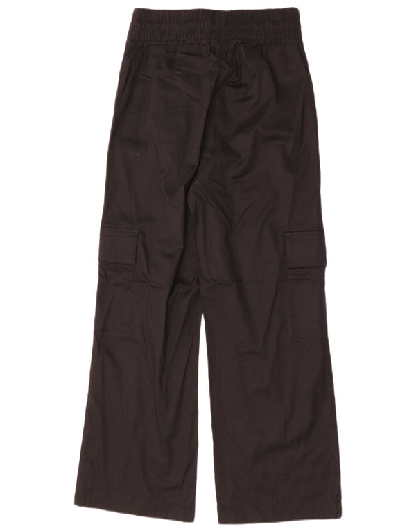 Calça cargo feminina ADIDAS cintura alta UK 8/10 pequena W25 L28 preta