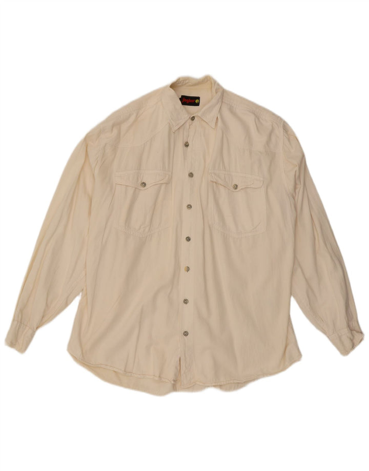 Camisa masculina JINGLERS grande de algodão branco