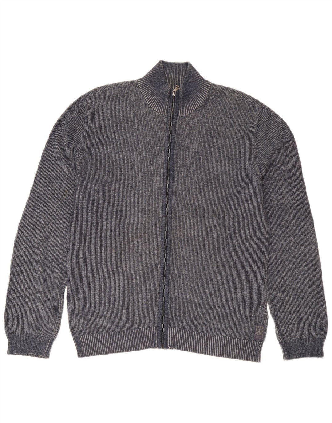 Suéter cardigã masculino Calvin Klein Jeans grande algodão azul marinho