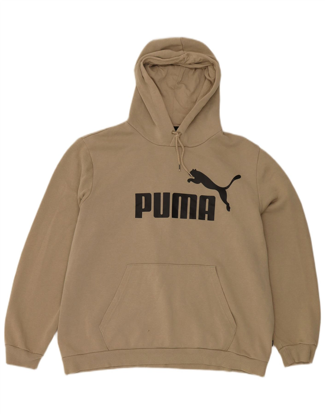 PUMA Mens Graphic Hoodie Jumper XL Algodão Bege