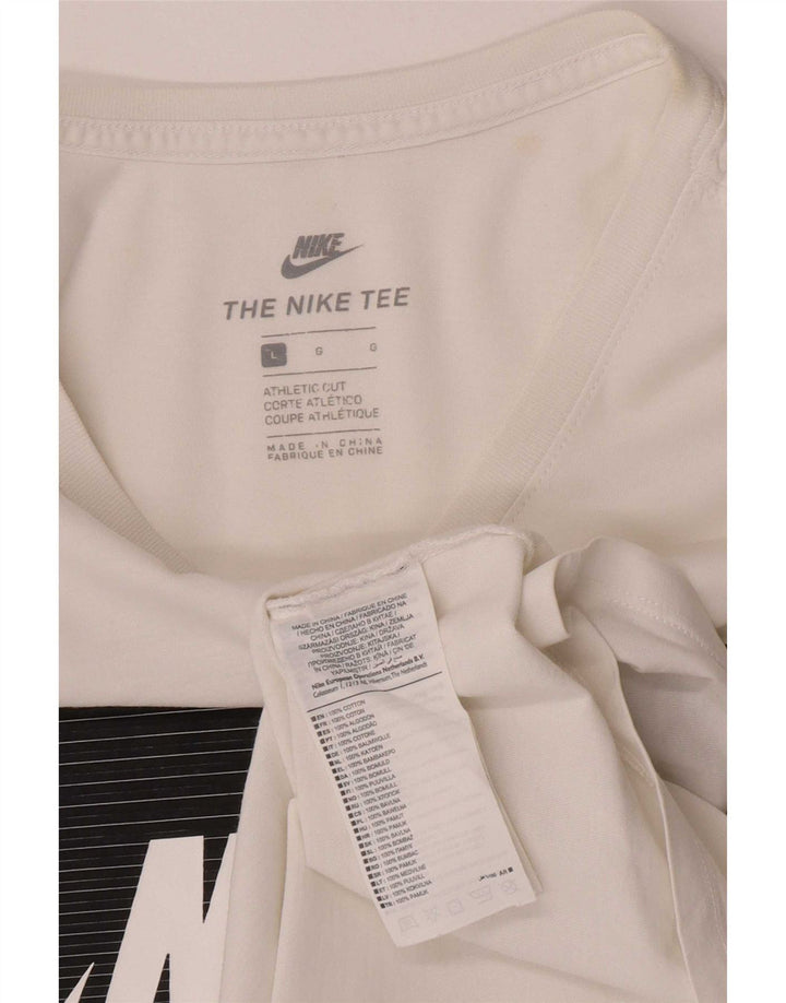 Camiseta Nike Masculina Athletic Cut Graphic Top Grande Algodão Branco