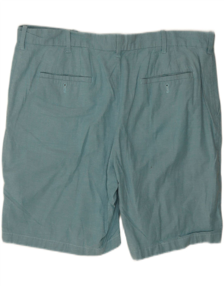 IZOD Mens Chino Shorts W42 2XL Algodão Azul