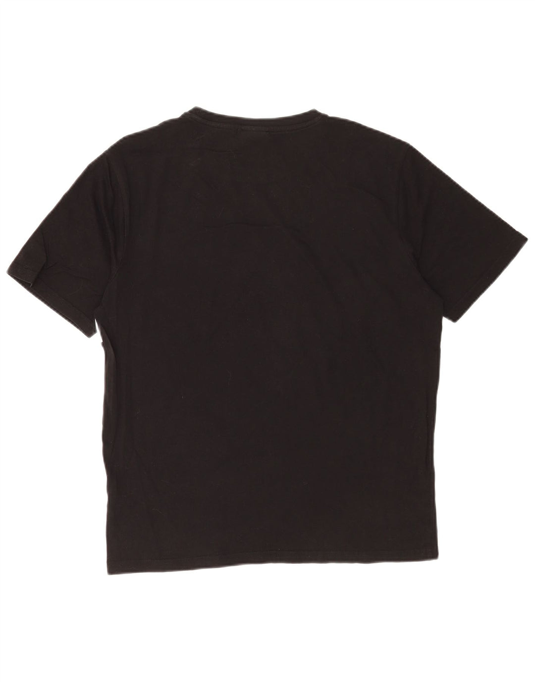 Ellesse Camiseta masculina gráfica top médio preto colorblock algodão