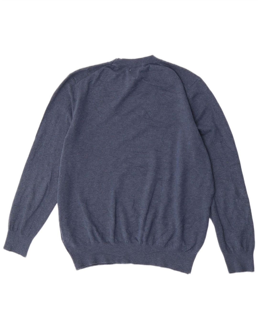 Zara Suéter masculino com gola redonda grande acrílico azul marinho