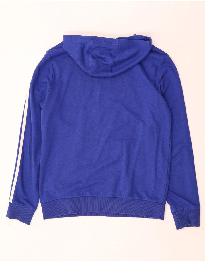 ADIDAS Meninos Graphic Hoodie Jumper 13-14 Anos Azul Algodão