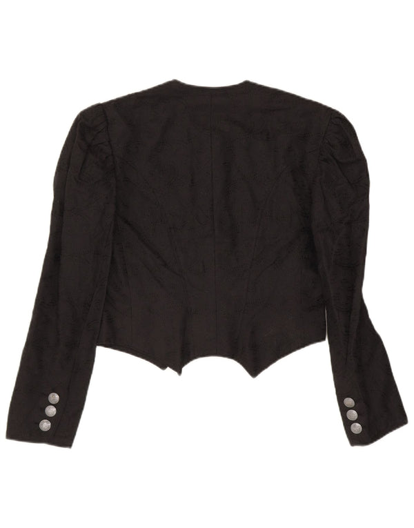 Cardigã feminino Gossl Trachten Crop EU 40 linho preto médio