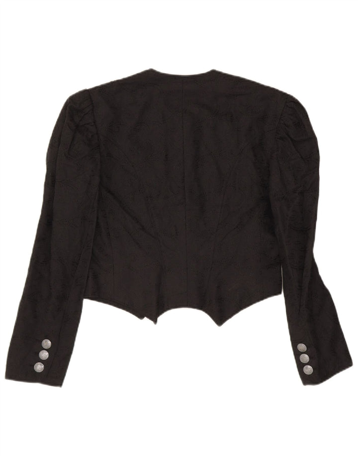 Cardigã feminino Gossl Trachten Crop EU 40 linho preto médio