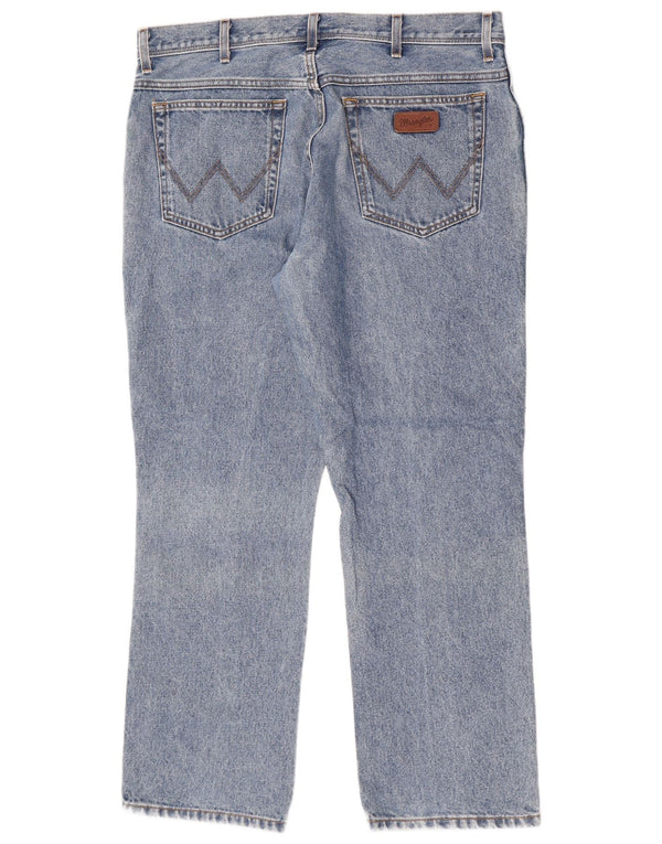 Wrangler masculino regular fit jeans reto W38 L30 algodão azul