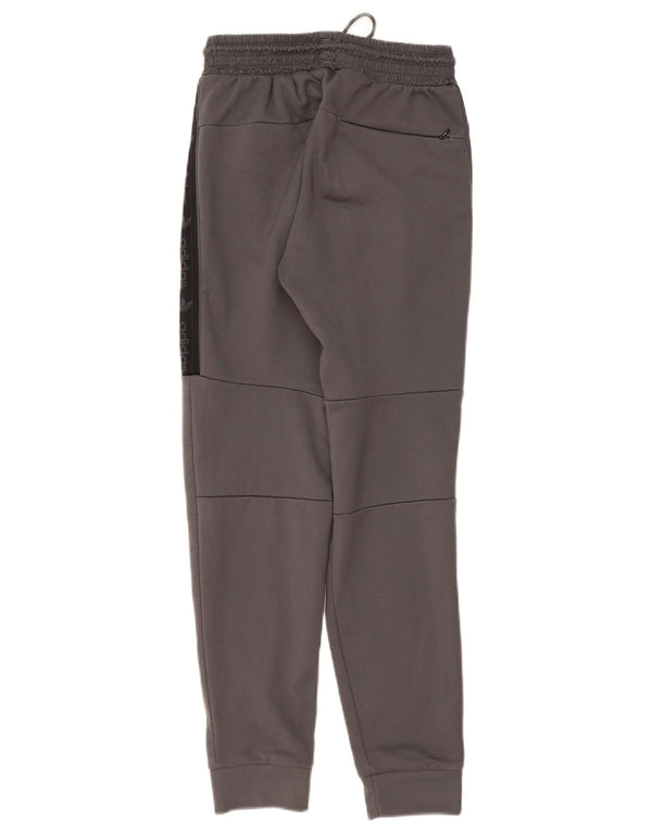 Adidas masculino gráfico calças de treino joggers pequeno cinza colorblock