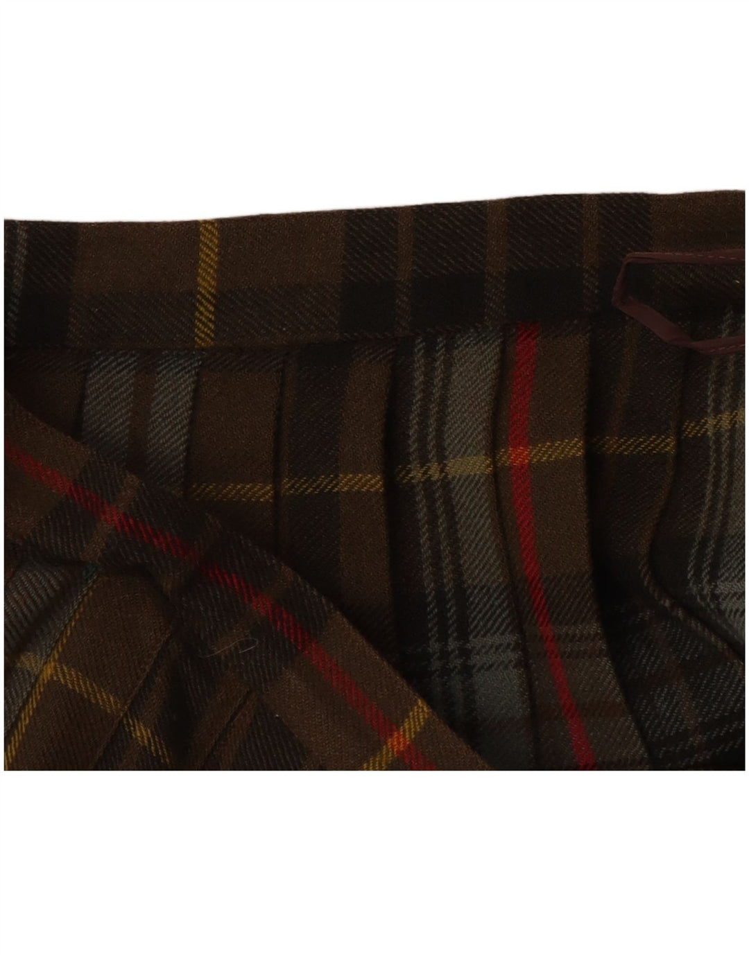 Saia feminina VINTAGE W28 xadrez cáqui médio