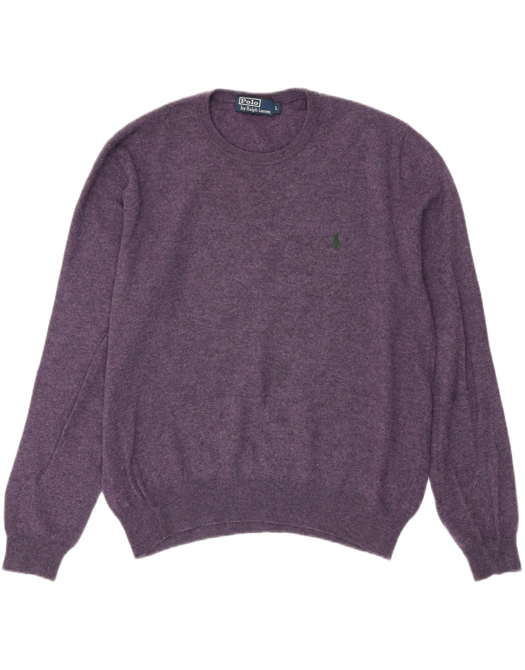 Suéter masculino POLO RALPH LAUREN com gola redonda grande roxo manchado