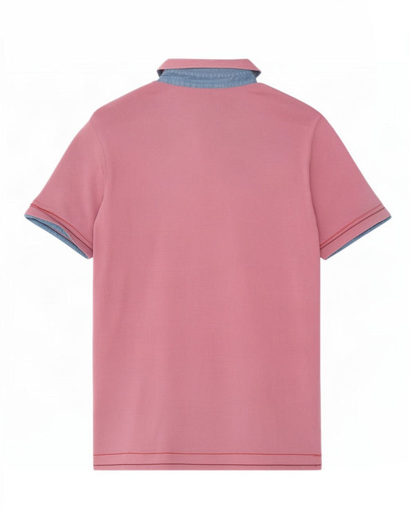 Camisa polo masculina Trussardi Jeans XL algodão rosa