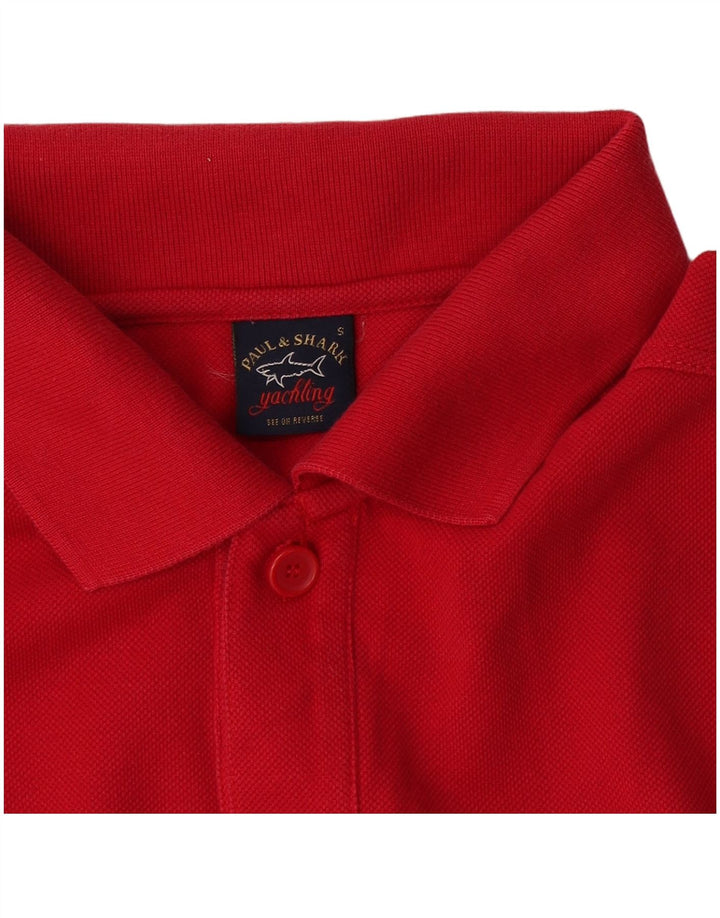 Camisa polo masculina Paul & Shark Yachting pequena vermelha