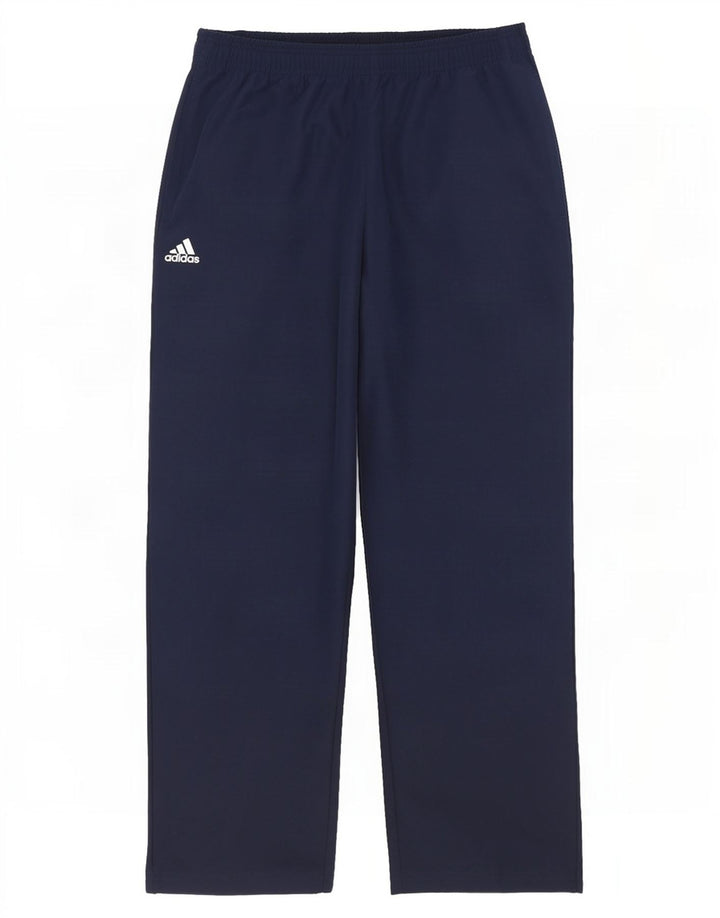 Calça de treino masculina Adidas Graphic grande poliéster azul marinho