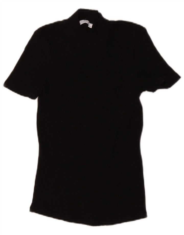 Camiseta feminina Zara UK 8 pequena preta