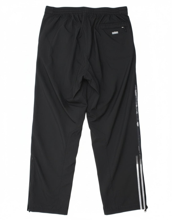 Adidas Mens Straight Chino Calças Médio Preto Poliéster