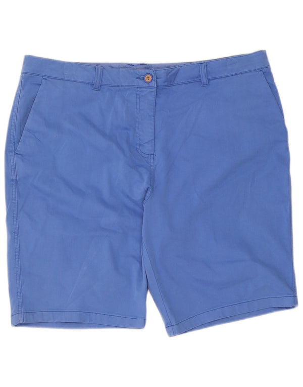 Joules Shorts Chino feminino de cintura alta UK 18 XL W38 algodão azul