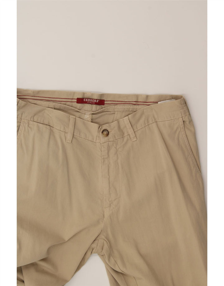 CARRERA Mens Straight Chino Trousers W36 L30 Beige Cotton Vintage Carrera and Second-Hand Carrera from Messina Hembry 