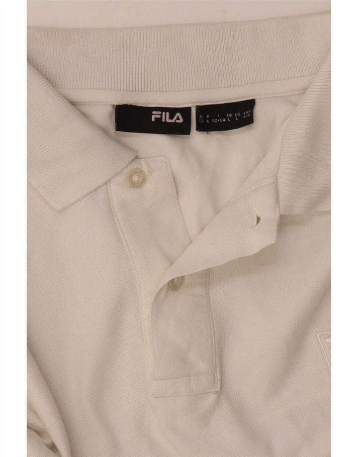 Fila Camisa polo masculina grande branca