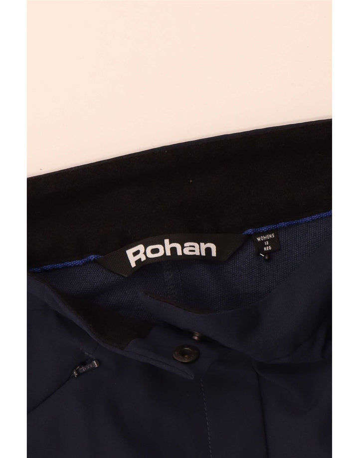 Calça casual feminina Rohan Bootcut Reino Unido 12 médio W30 L26 azul marinho