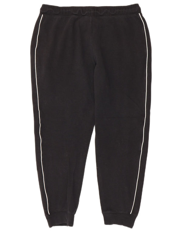 Calça de treino masculina Nike joggers grande algodão listrado preto