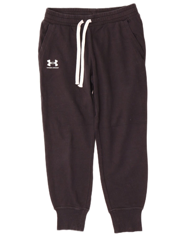 Under Armour Mens Loose Fit Calças de treino Joggers médio algodão preto