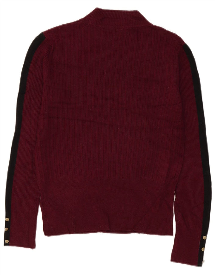 Suéter feminino Marks & Spencer com gola tartaruga Reino Unido 10 pequeno roxo