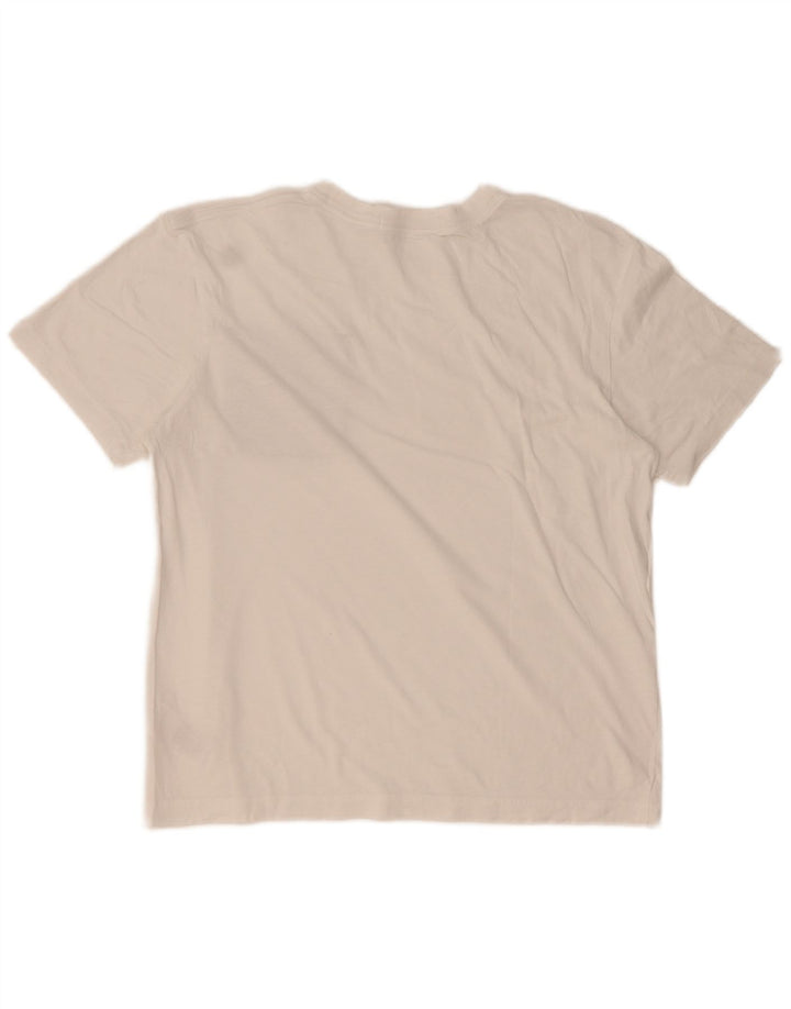 Camiseta masculina Calvin Klein com estampa gráfica pequena de algodão branco