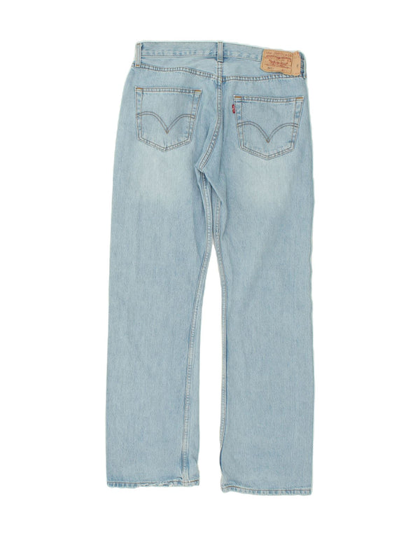LEVI'S Masculino 501 Straight Jeans W32 L32 Azul Algodão