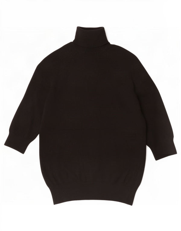 Suéter feminino Zara com manga 3/4 e gola redonda Reino Unido 8 pequeno preto viscose