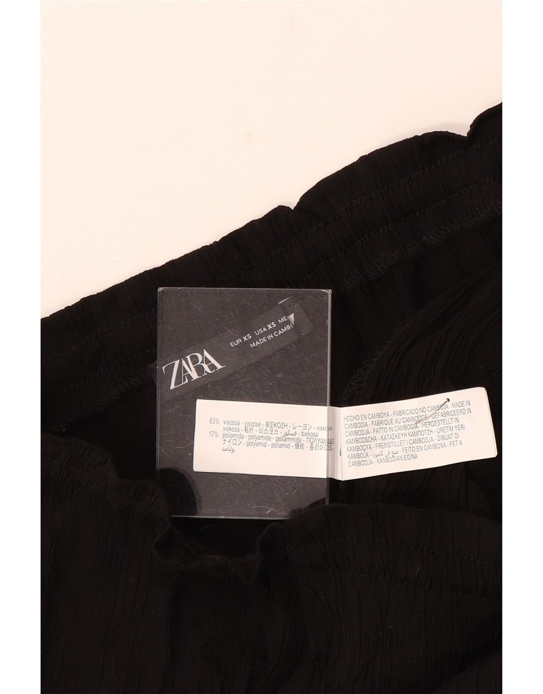 Zara Calça feminina casual bootcut XS W24 L32 preta viscose