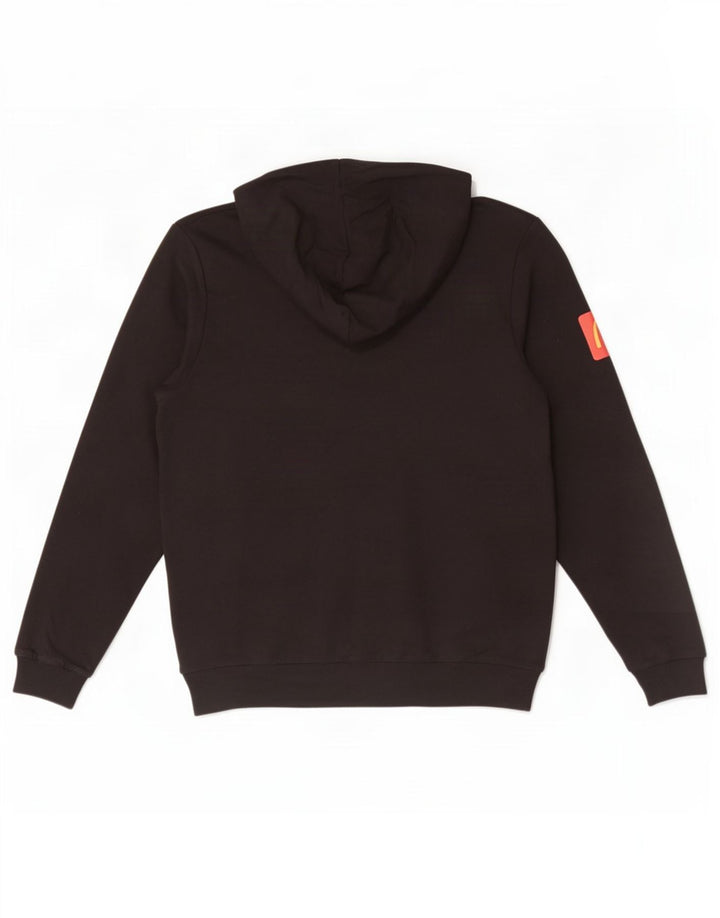Suéter com capuz gráfico masculino Puma grande algodão preto