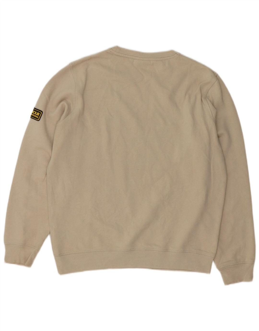 Barbour moletom masculino jumper médio bege algodão