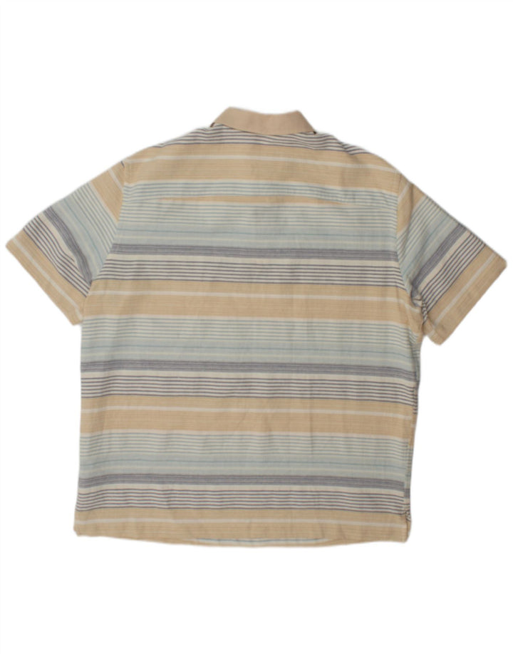 Camisa polo masculina Zara grande algodão listrado multicolorido