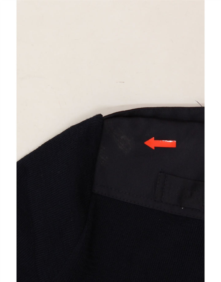 VINTAGE Mens V-Neck Jumper Sweater IT 50 Medium Navy Blue Wool Vintage Vintage and Second-Hand Vintage from Messina Hembry 