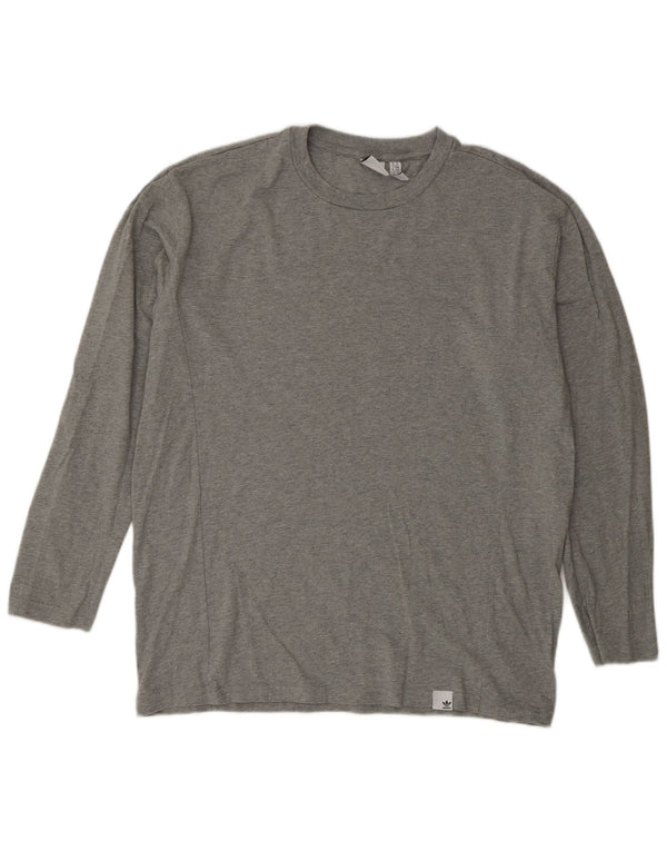 Adidas Mens Top Manga Longa Médio Algodão Cinza