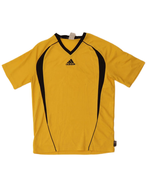Adidas Masculino Clima 365 Camiseta Top Pequeno Amarelo Colorblock