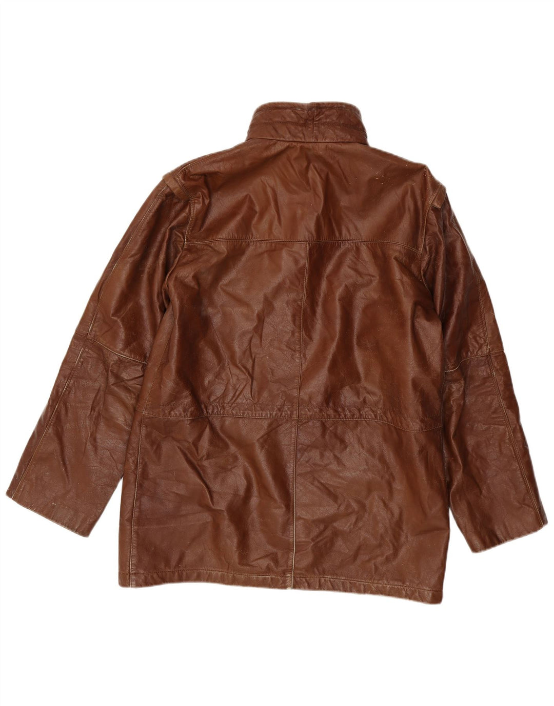 Jaqueta de couro masculina VINTAGE UK 38 marrom médio
