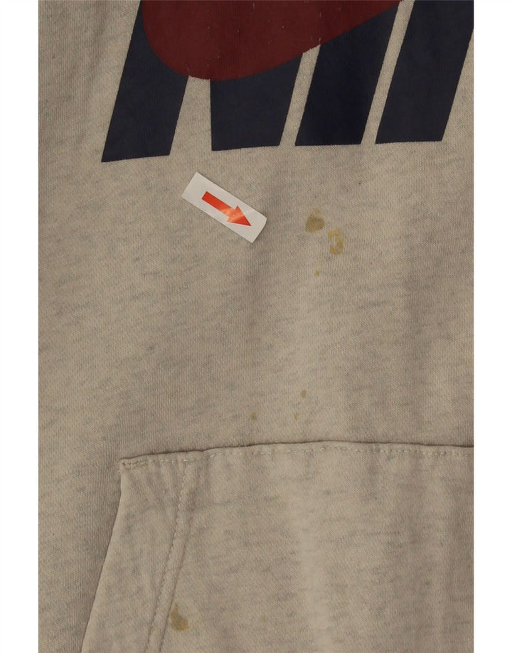 Jumper com capuz gráfico masculino Nike pequeno algodão cinza