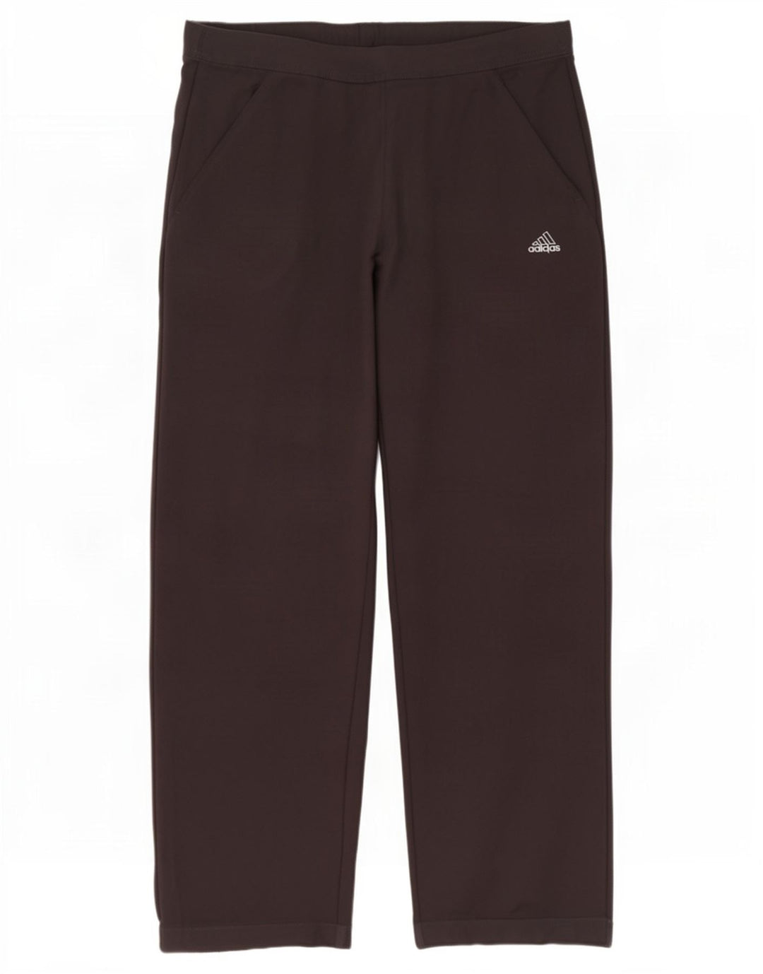 Calça de treino feminina Adidas UK 10 pequena poliéster preto