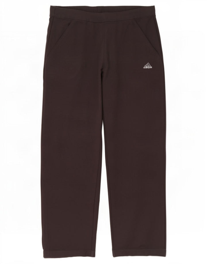 Calça de treino feminina Adidas UK 10 pequena poliéster preto