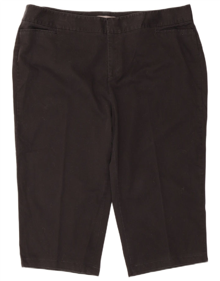 Calça capri feminina DOCKERS US 20 2XL W40 L19 algodão preto