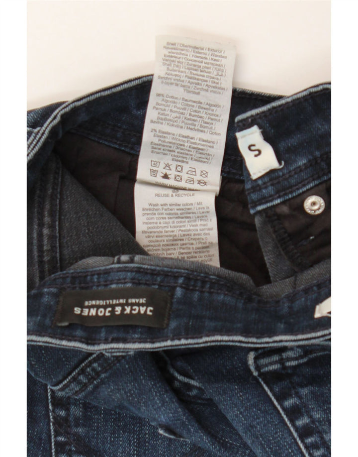 Shorts jeans masculino Jack & Jones Regular Fit pequeno W29 algodão azul marinho