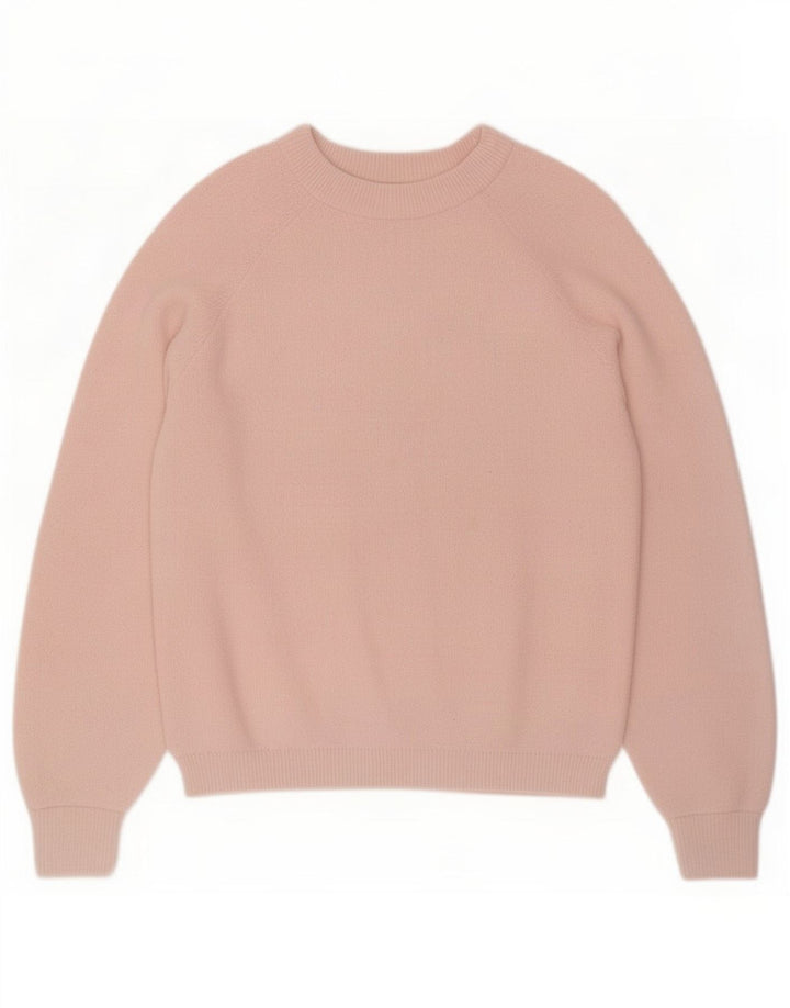 Suéter feminino Marks & Spencer com gola canoa grande Reino Unido 14 rosa médio