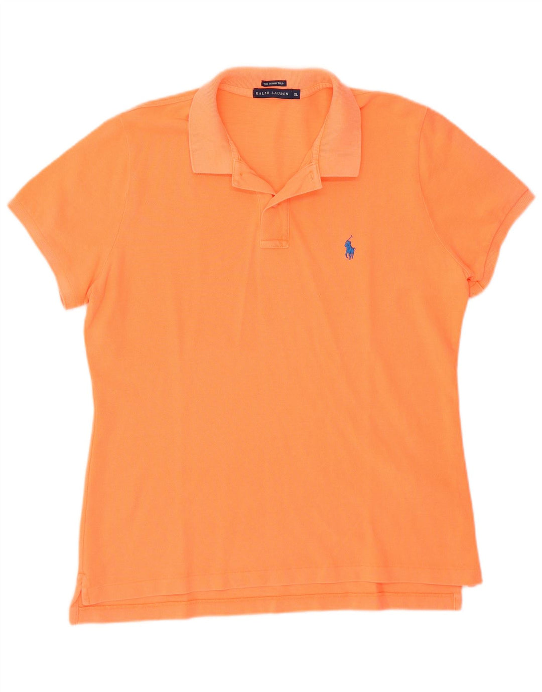 Polo skinny feminino RALPH LAUREN Reino Unido 18 XL algodão laranja
