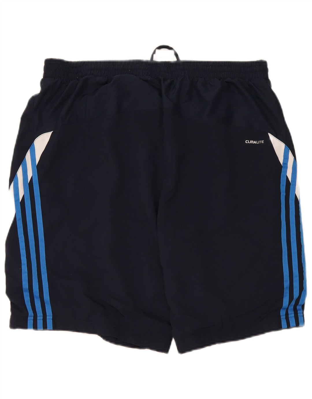 Shorts esportivos masculinos Adidas XL azul marinho colorblock poliéster