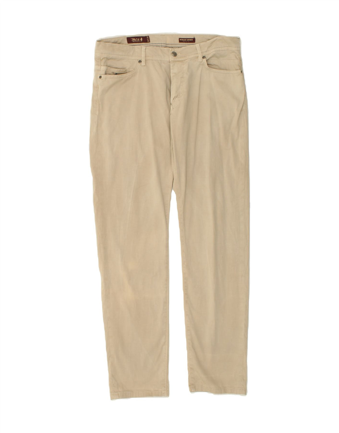 MARLBORO CLASSICS Womens Regular Fit Tapered Casual Trousers W36 L34 Beige Vintage Marlboro Classics and Second-Hand Marlboro Classics from Messina Hembry 