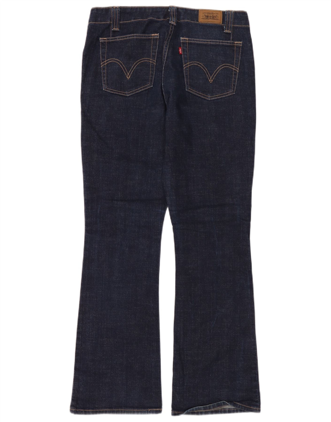 Calça jeans feminina Levi's 525 Bootcut US 10 médio W32 L32 azul marinho algodão