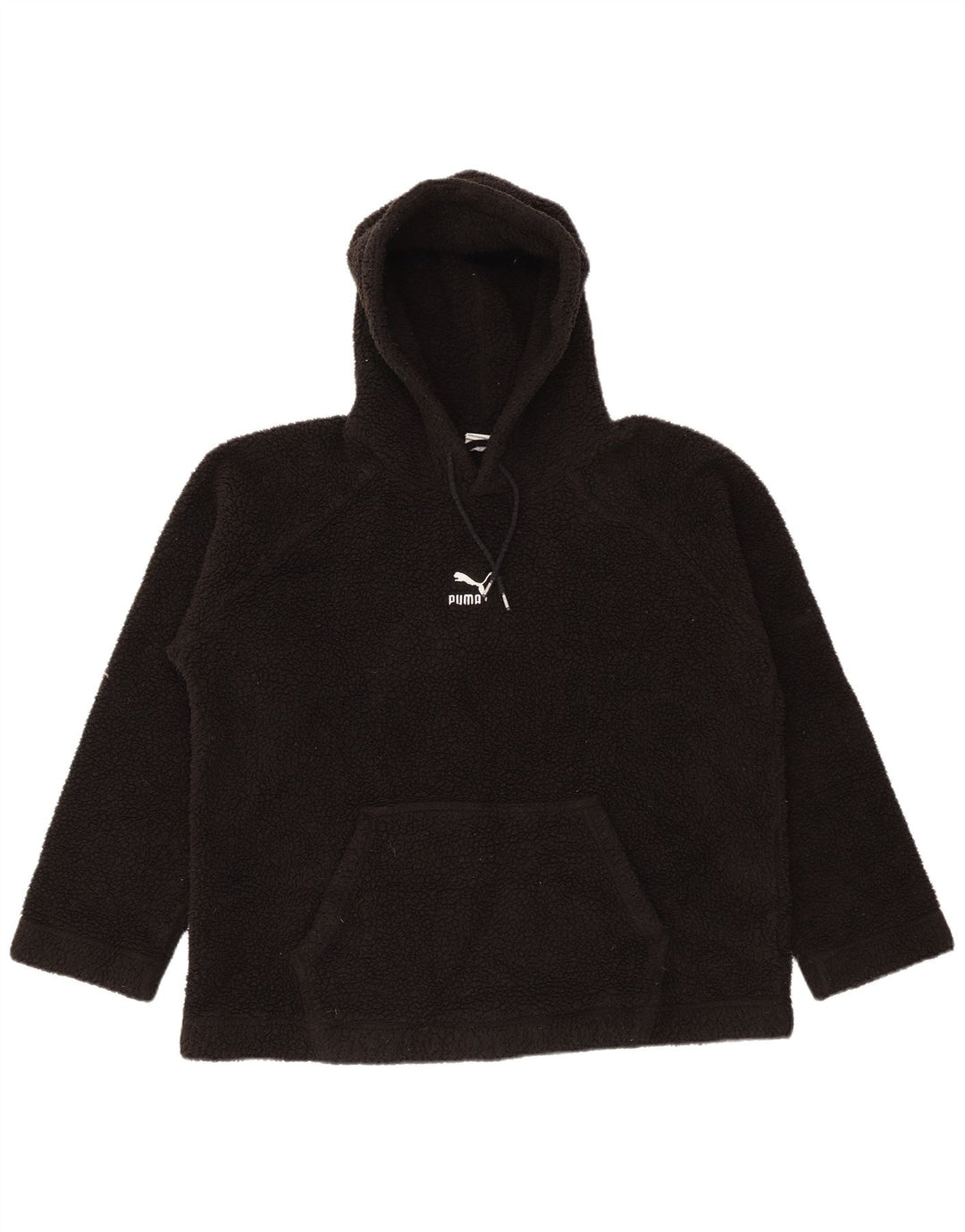 Puma Mens Hooded Fleece Jumper Médio Preto Poliéster